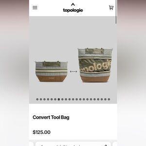 Topologie Convert Tool Bag in Green and Brown